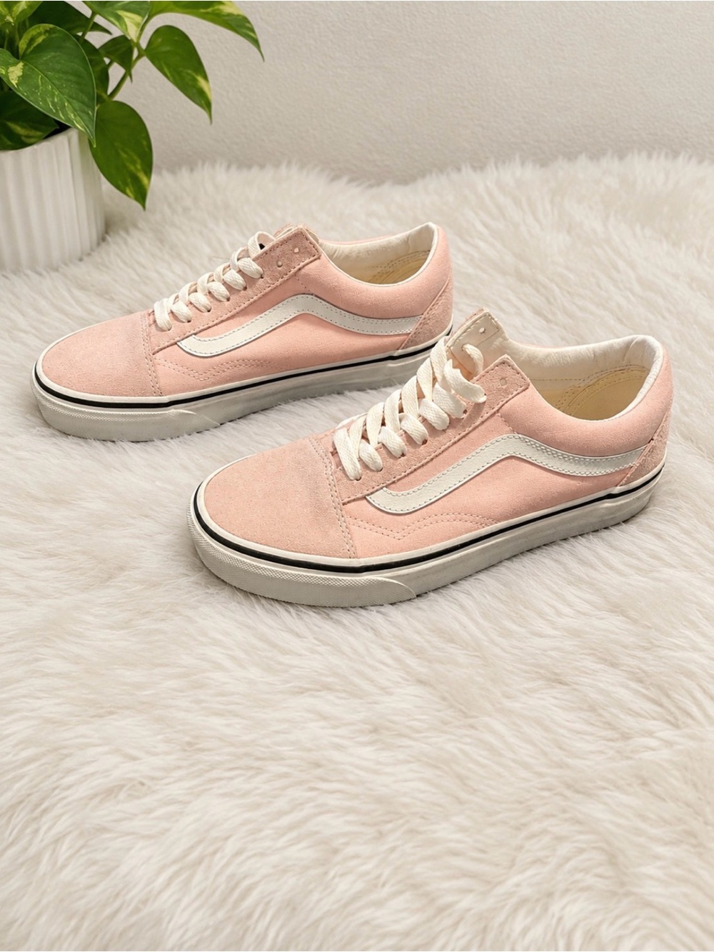 Vans Old Skool Blush Light Pink Suede Women Sneakers